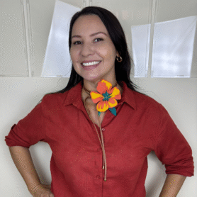 Aquarela laranja c/folhagem