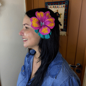 Pitaya rosa c/folhagem azul